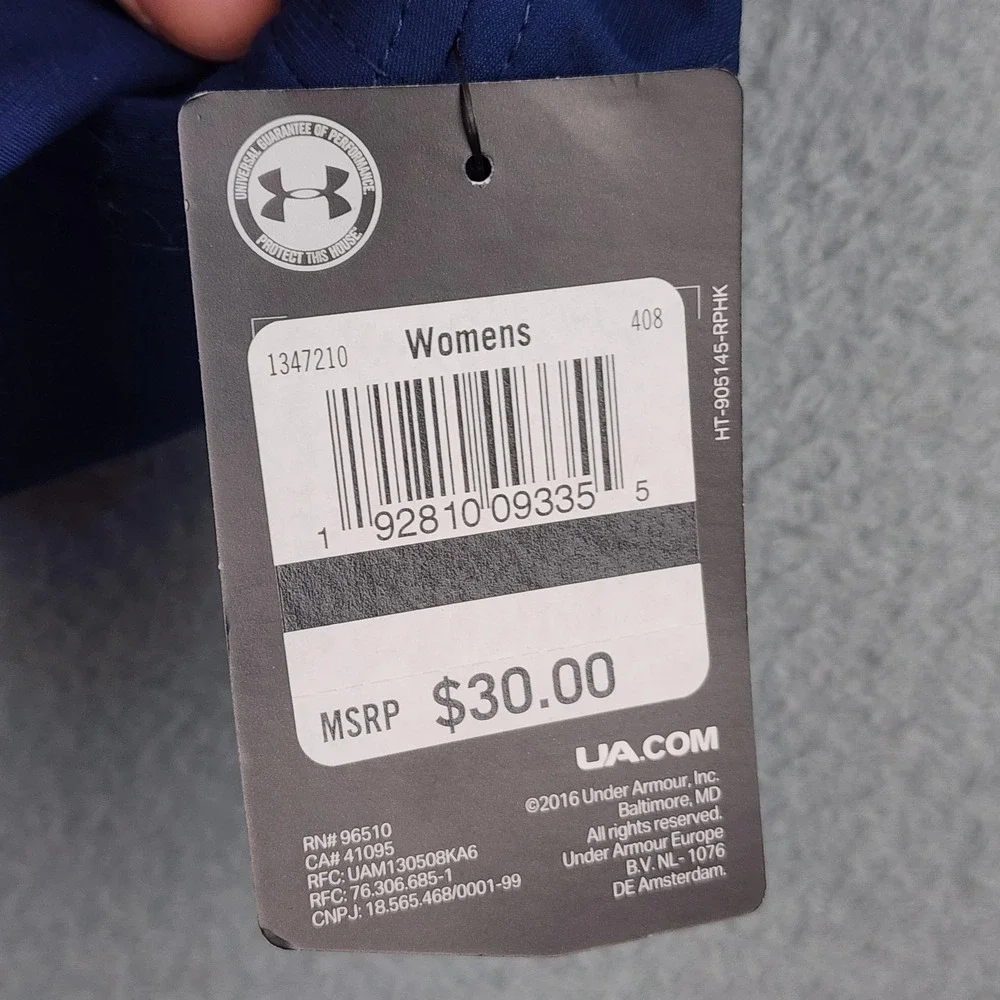 Under Armour Hat Cap Strap Back Womens One Size Blue Rent's Due UA Free Fit NWT